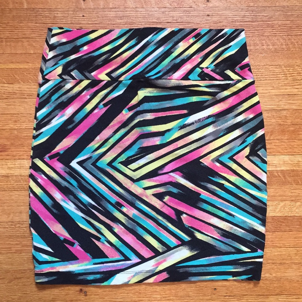 Rainbow Multi-colored Decree Mini Skirt